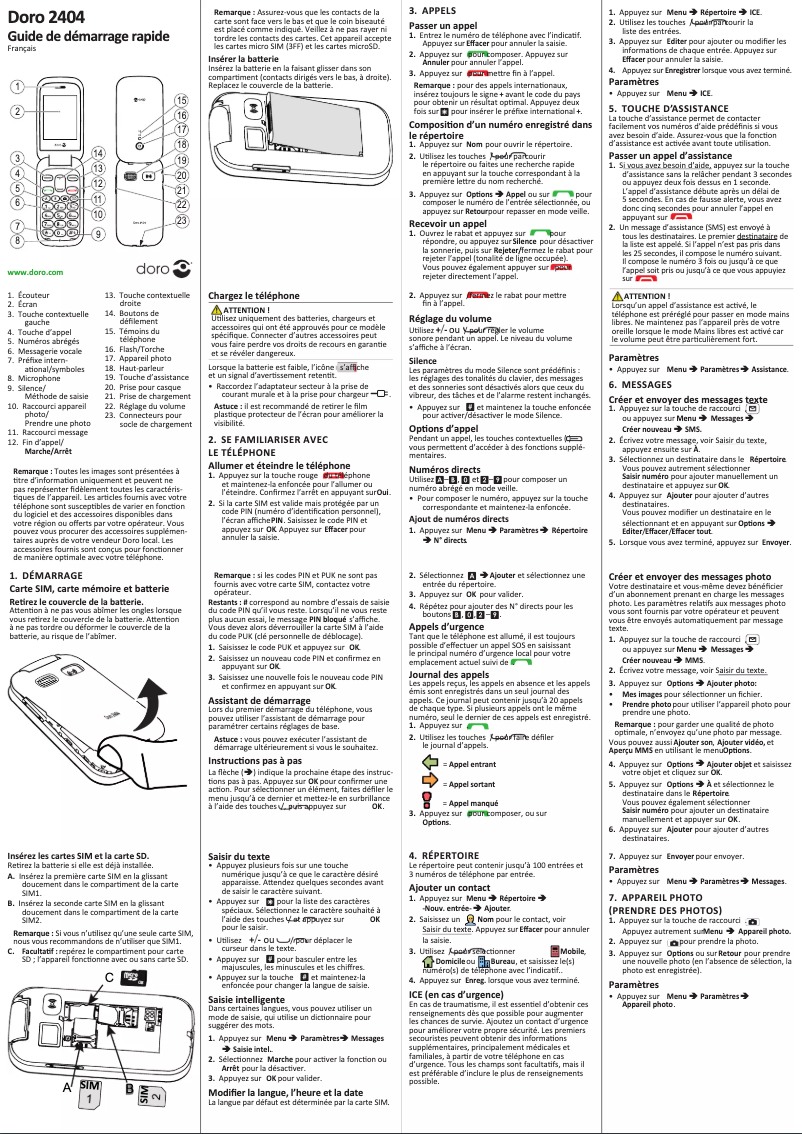 Imagen de la primera página del manual del dispositivo 2404