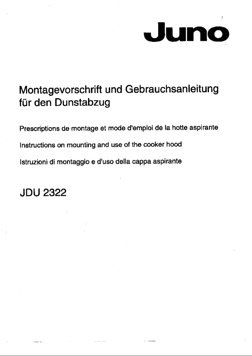 Image de la première page du manuel de l'appareil JDU2322B