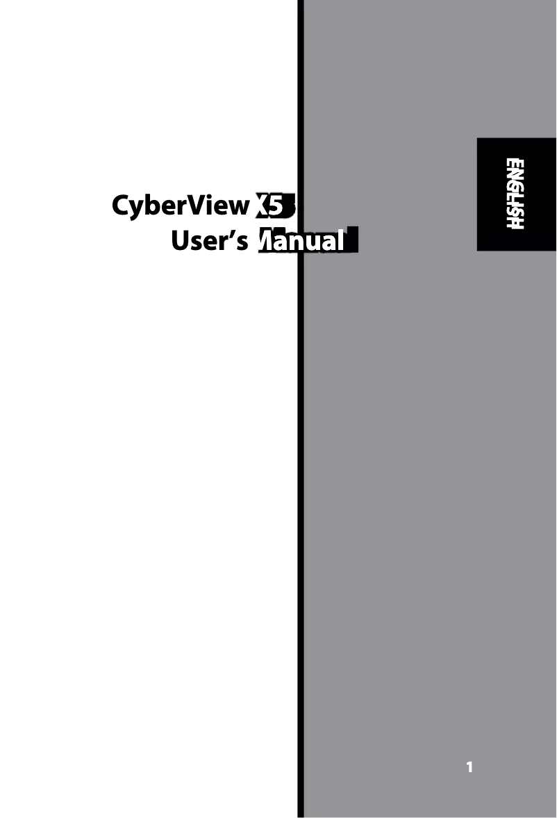 Página 1 del manual Manual de usuario Braun CyberView X5