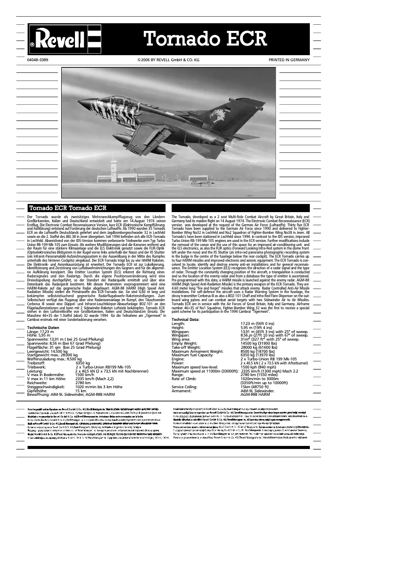 Image de la première page du manuel de l'appareil Tornado ECR