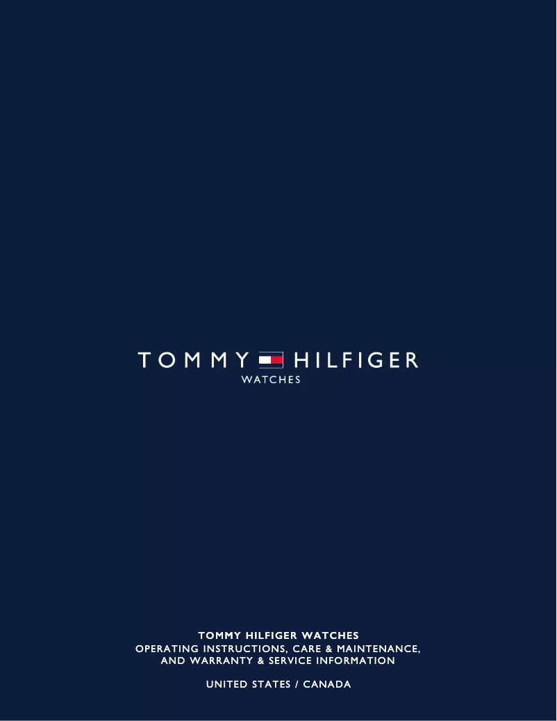 Page 1 de la notice Manuel utilisateur Tommy Hilfiger TH24/7