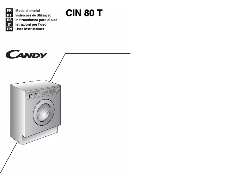 Page n°1 - Manuel utilisateur Candy Cin 80 T