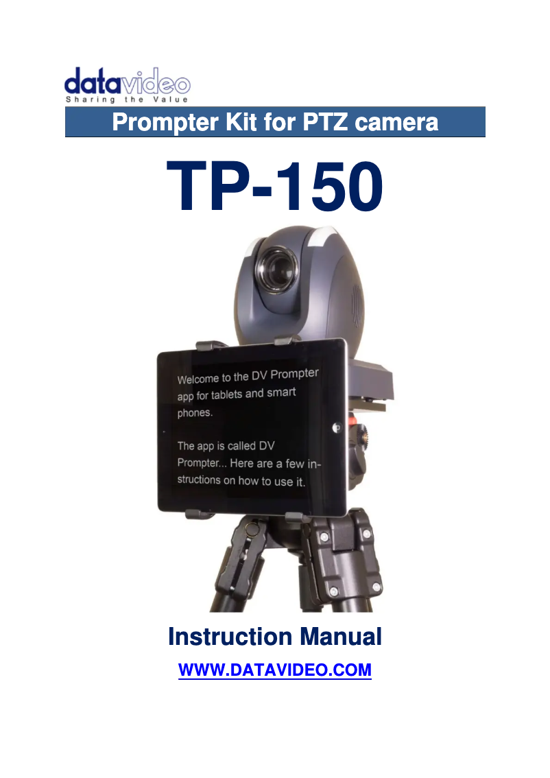 Page 1 de la notice Manuel utilisateur DataVideo TP-150