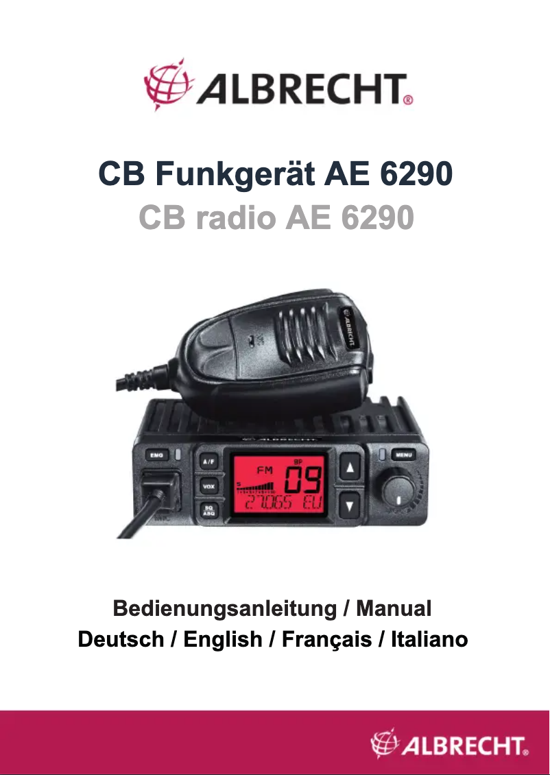 Página 1 del manual Manual de usuario Albrecht AE 6290