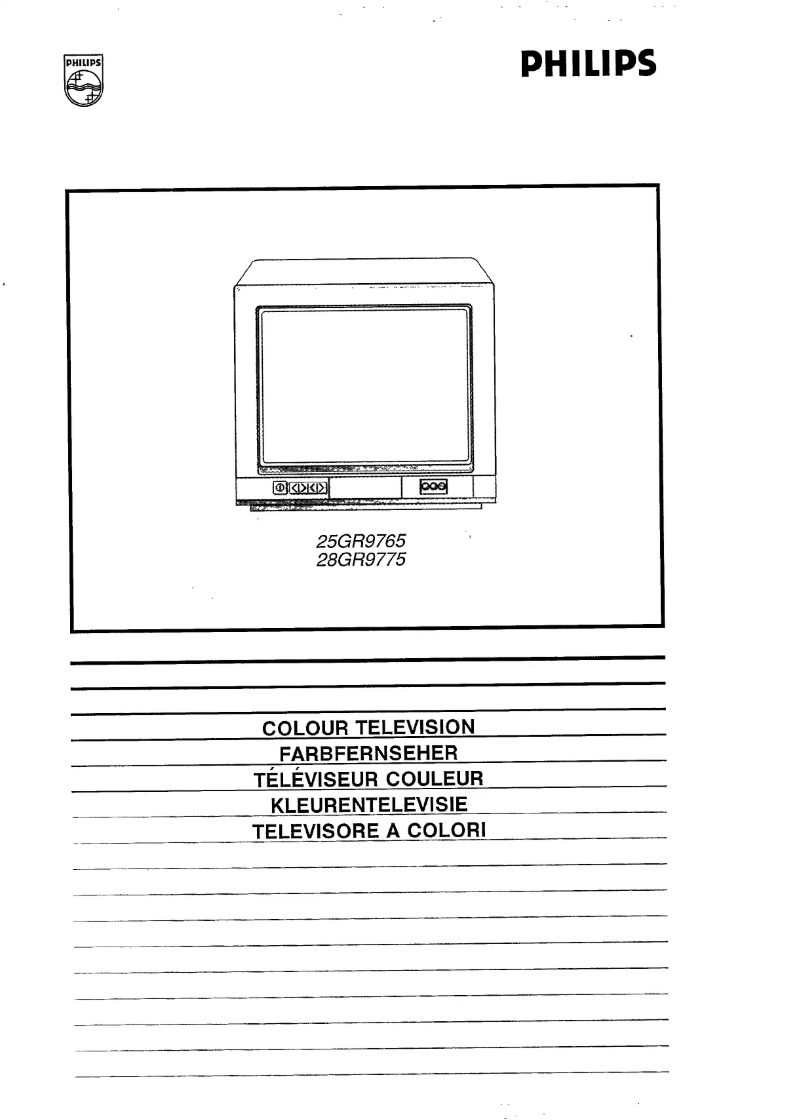 Image de la première page du manuel de l'appareil 28GR9775