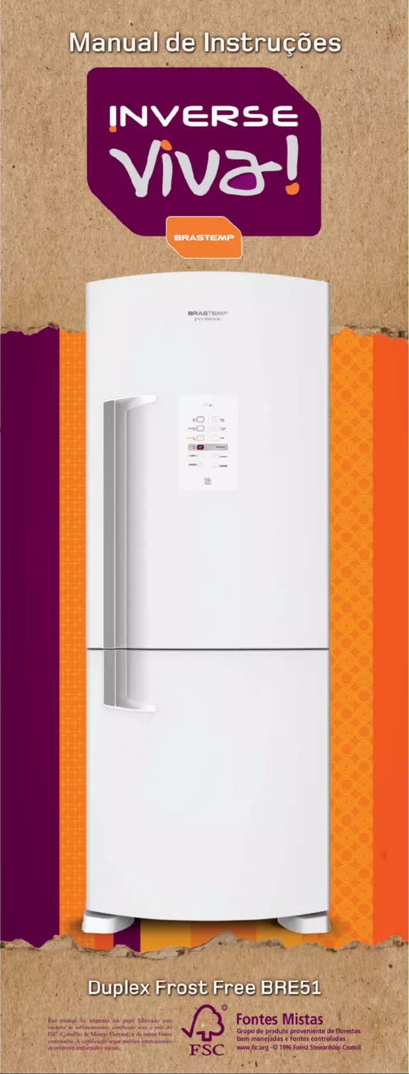 Page 1 de la notice Manuel utilisateur Brastemp BRE51NK