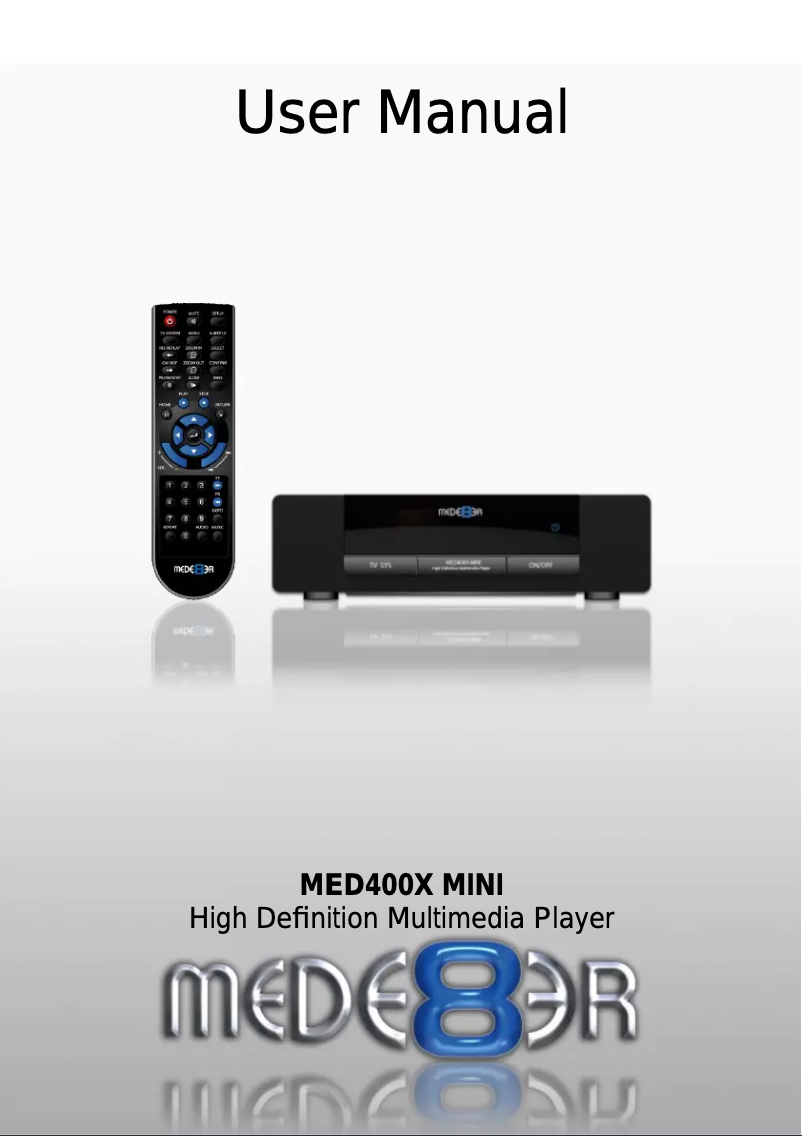 Imagen de la primera página del manual del dispositivo MED400X