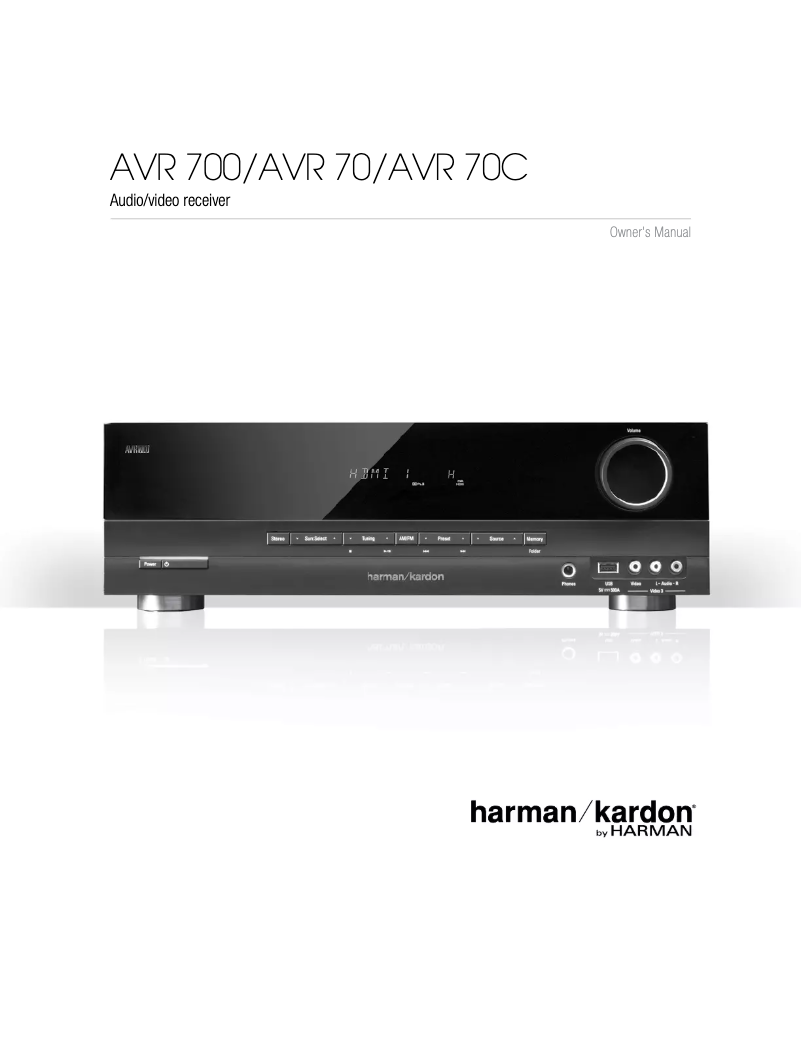Page 1 de la notice Manuel utilisateur Harman Kardon AVR-70