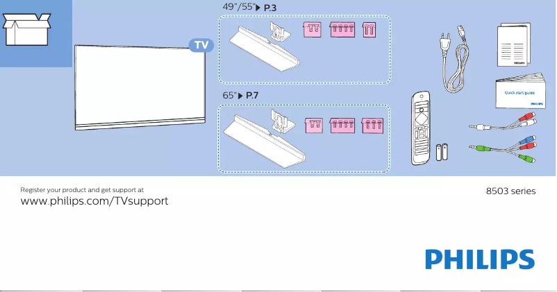 Imagen de la primera página del manual del dispositivo 49PUS8503