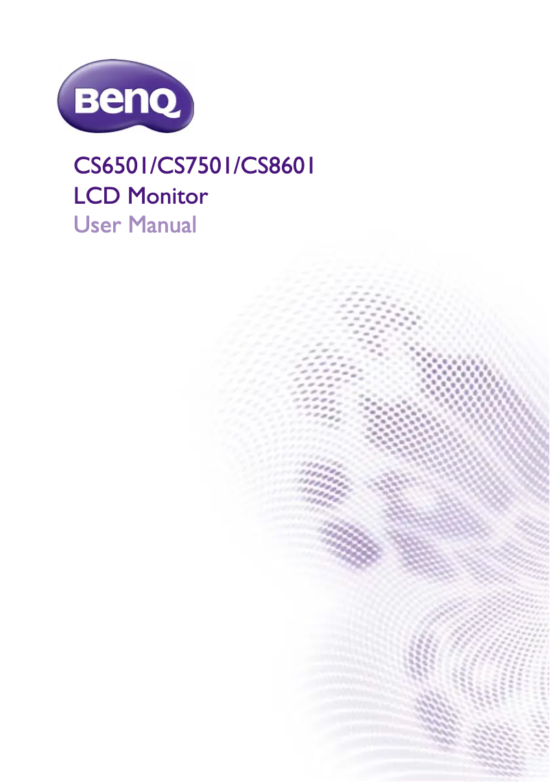 Page 1 of the manual User Manual BenQ CS7501