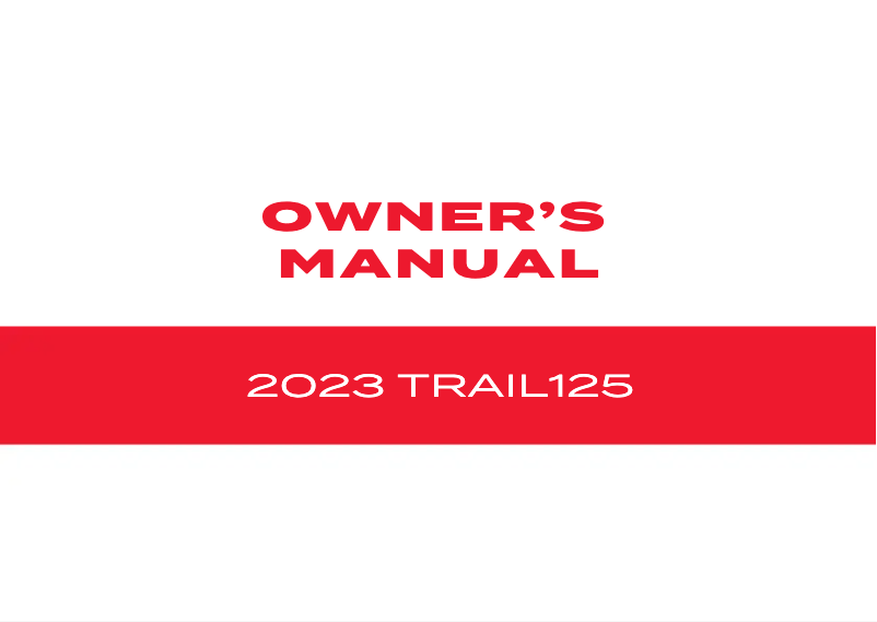 Página 1 del manual Manual de usuario Honda TRAIL125 (2023)