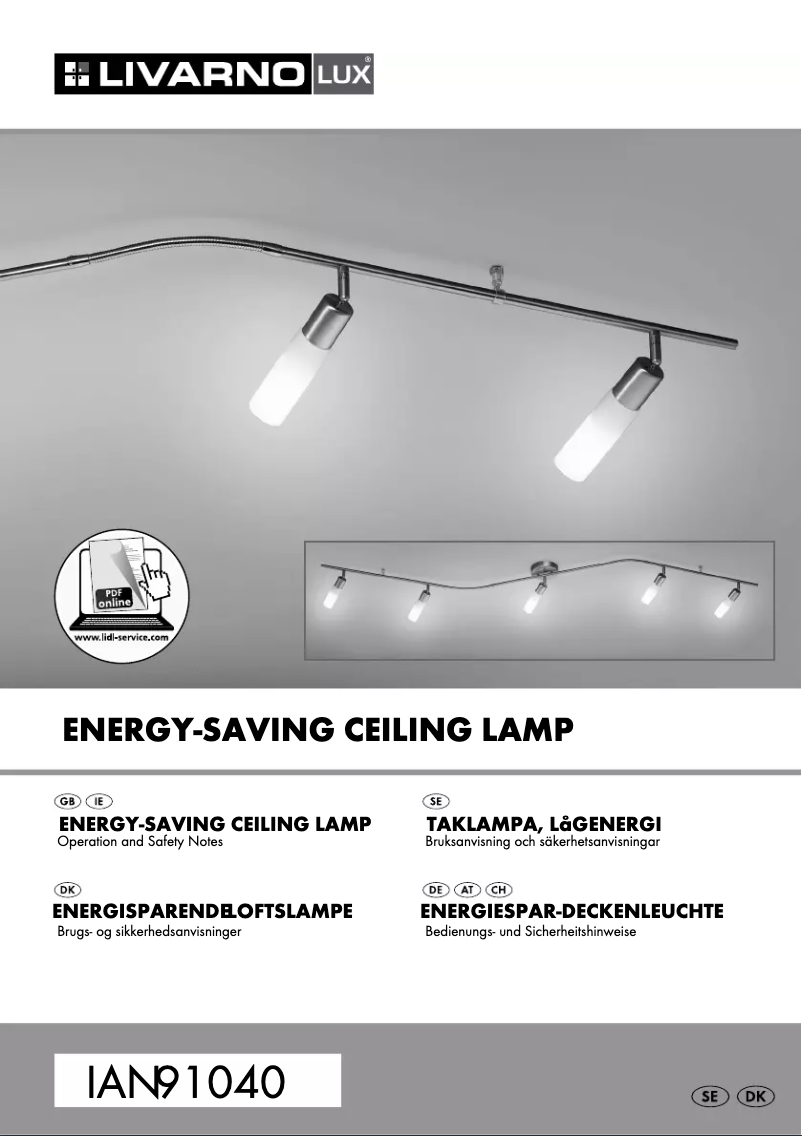 Page 1 de la notice Manuel utilisateur Livarno Lux IAN 91040