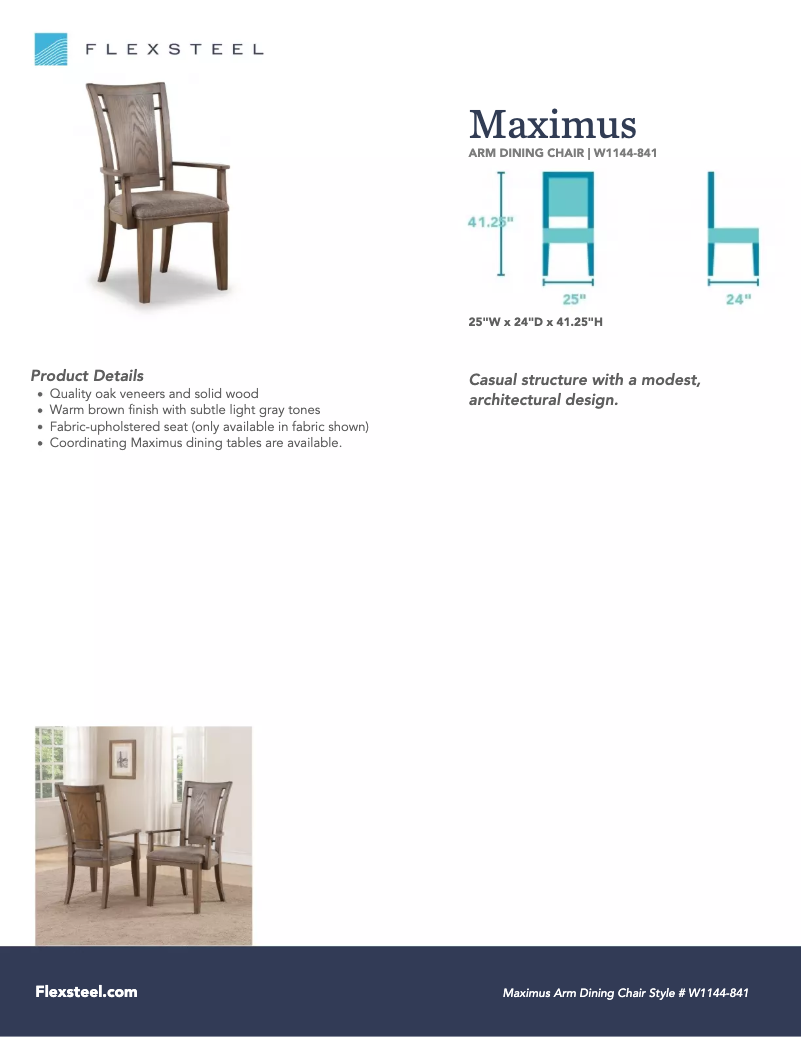 Page n°1 - Manuel utilisateur Flexsteel Maximus W1144-841