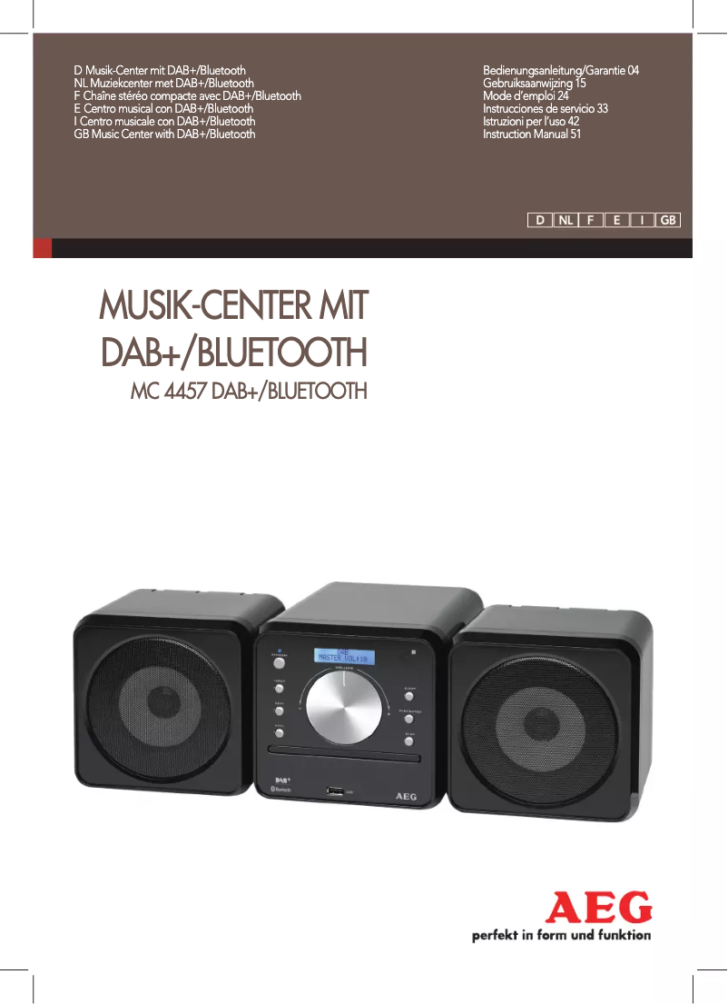 Page n°1 - Manuel utilisateur AEG MC 4457