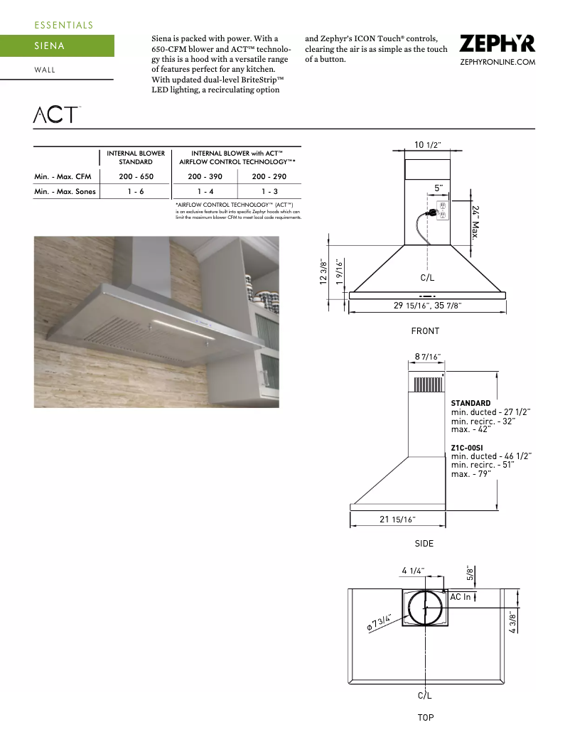 Image de la première page du manuel de l'appareil ZSIE36BS