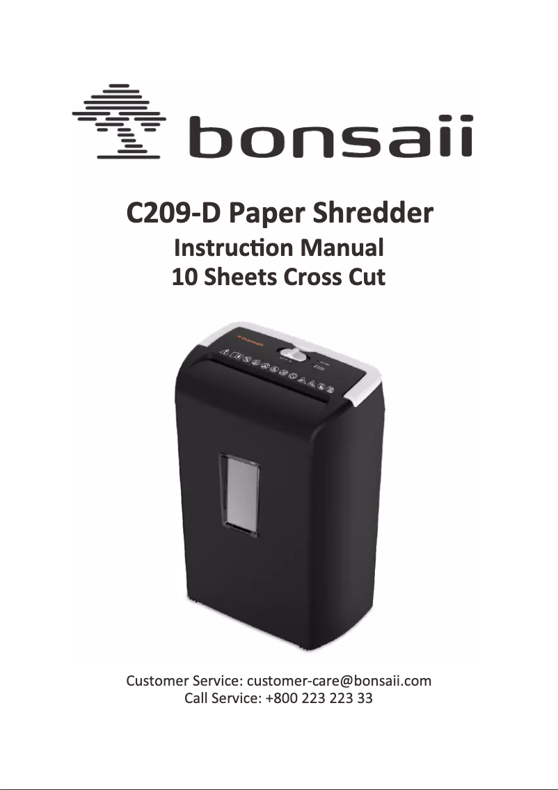 Page n°1 - Manuel utilisateur Bonsaii C209-D