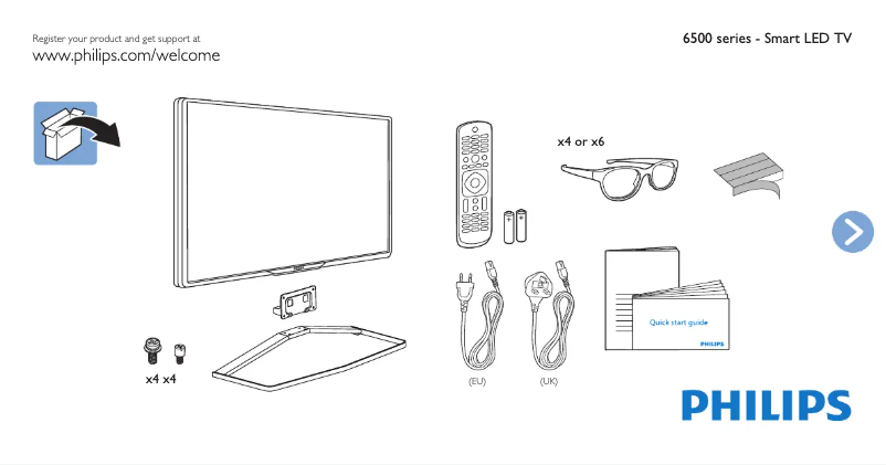 Page 1 of the manual Quick Start Guide Philips 47PFT6569
