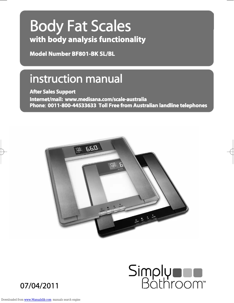Page n°1 - Manuel utilisateur Welby BF801-BK BL