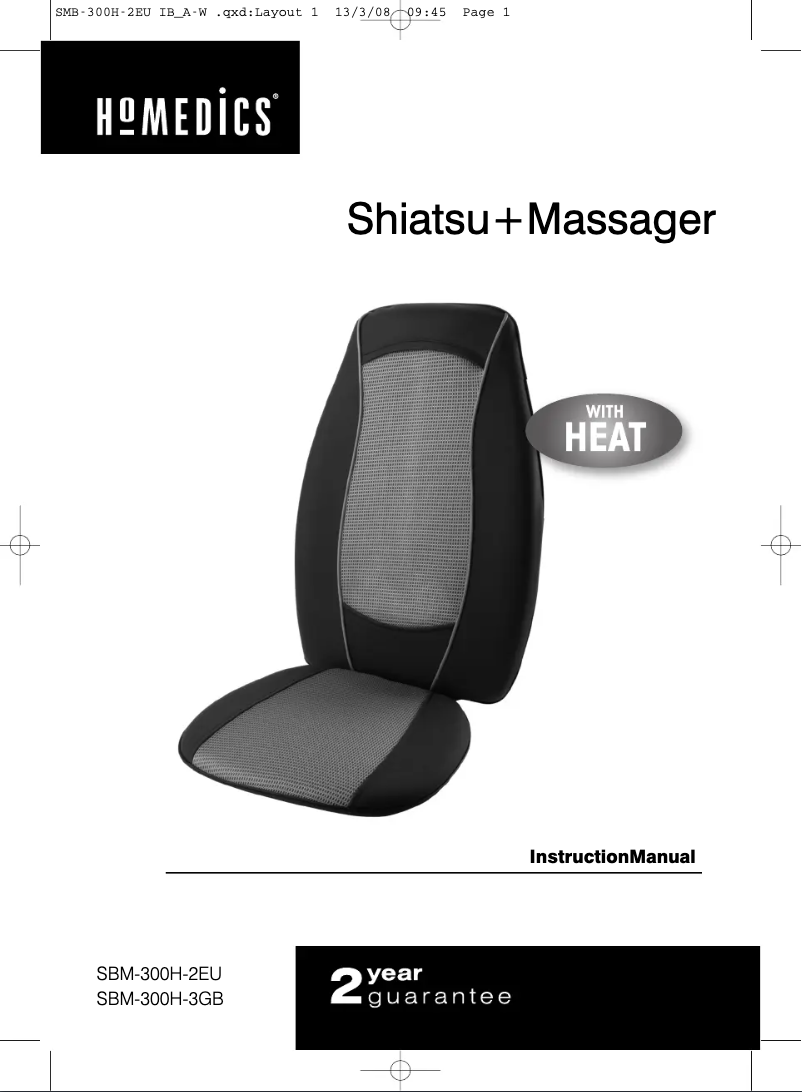 Image de la première page du manuel de l'appareil Shiatsu Plus Massager