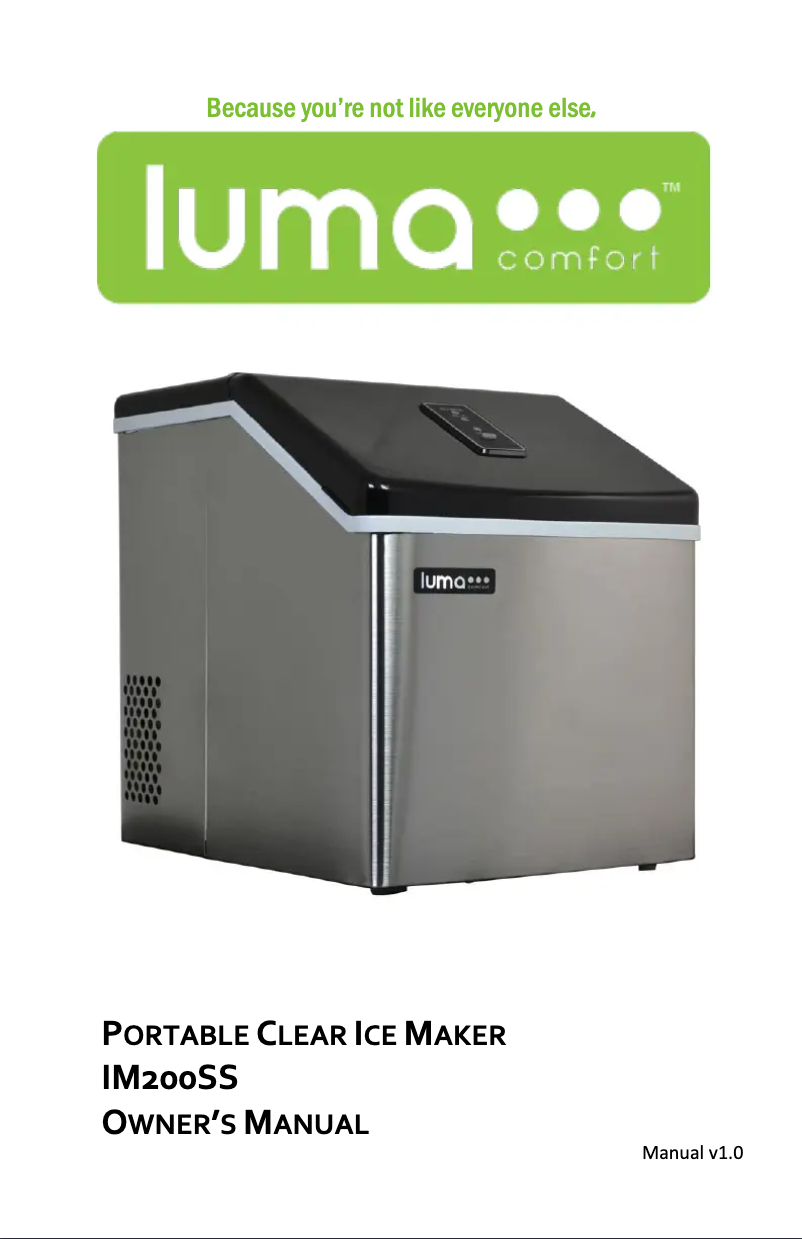 Page n°1 - Manuel utilisateur Luma Comfort IM200SS