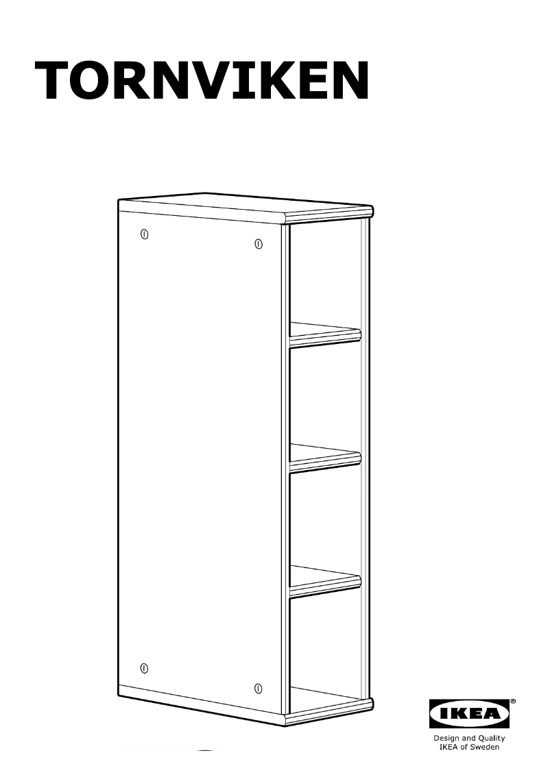 Page 1 de la notice Manuel utilisateur Ikea TORNVIKEN (20x37x80)