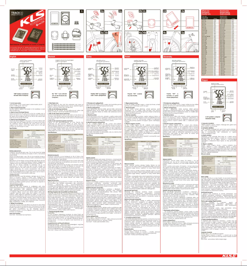 Page 1 de la notice Manuel utilisateur Kellys Track 30