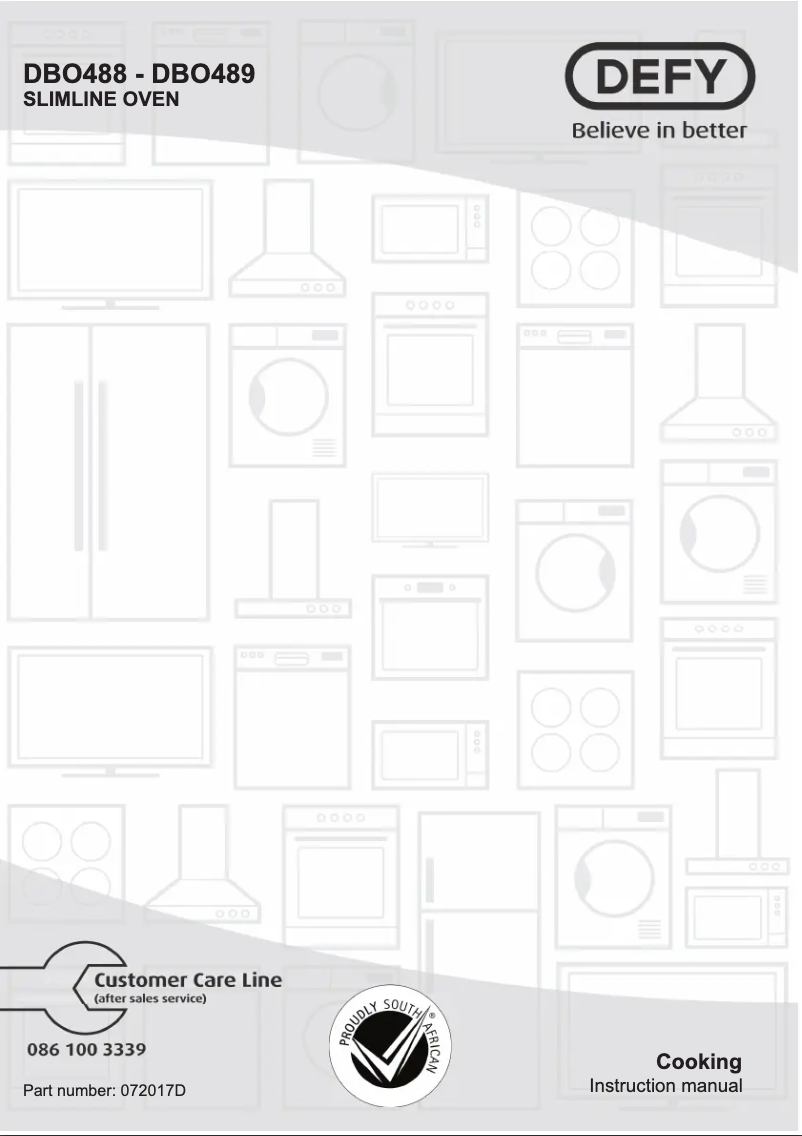 Page n°1 - Manuel utilisateur Defy DBO489E
