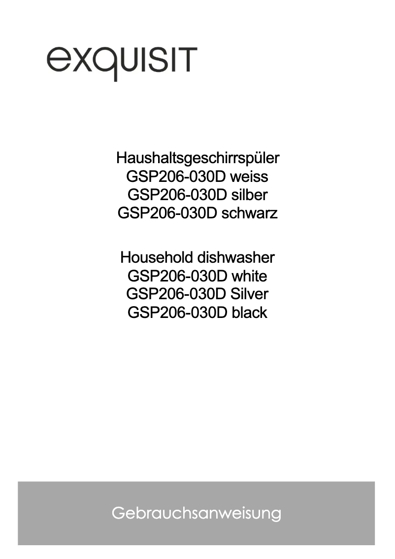 Página 1 del manual Manual de usuario Exquisit GSP206-030D