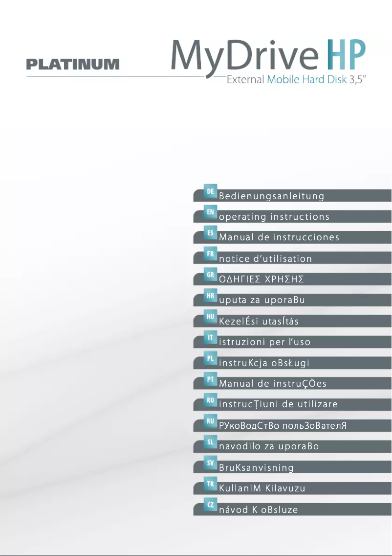 Image de la première page du manuel de l'appareil MyDrive HP