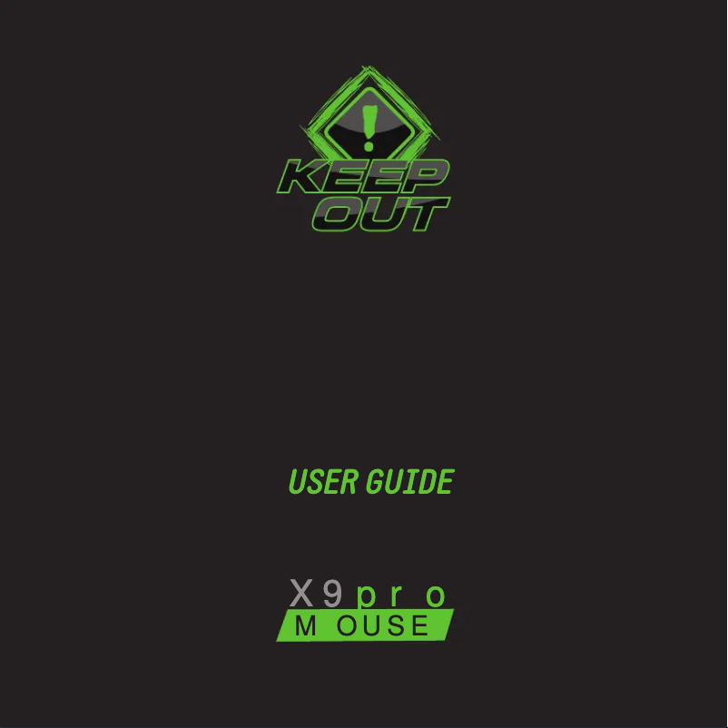 Página 1 del manual Manual de usuario KeepOut X9PRO