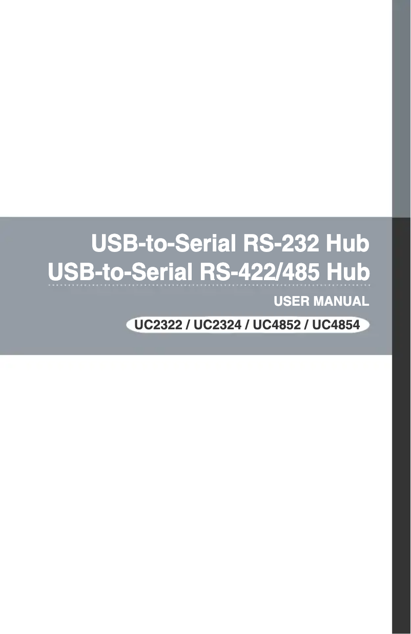 Image de la première page du manuel de l'appareil UC4854