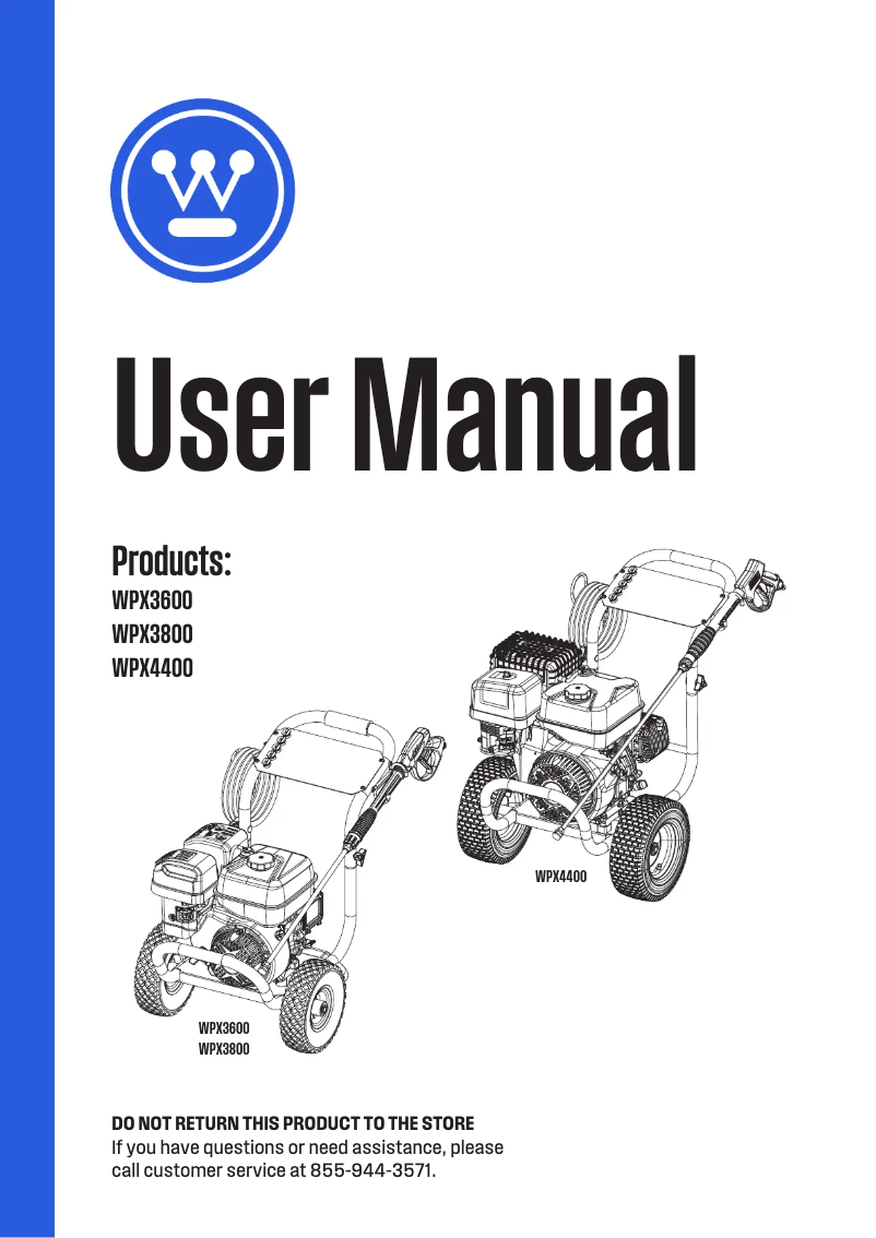 Página 1 del manual Manual de usuario Westinghouse WPX4400