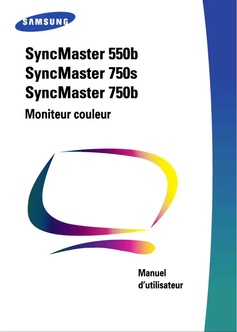 Page 1 de la notice Manuel utilisateur Samsung SyncMaster 550B