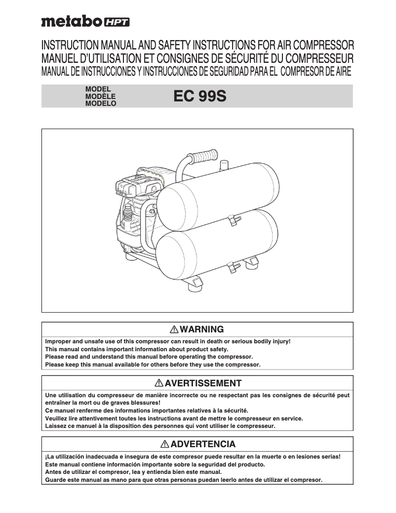 Image de la première page du manuel de l'appareil EC99S