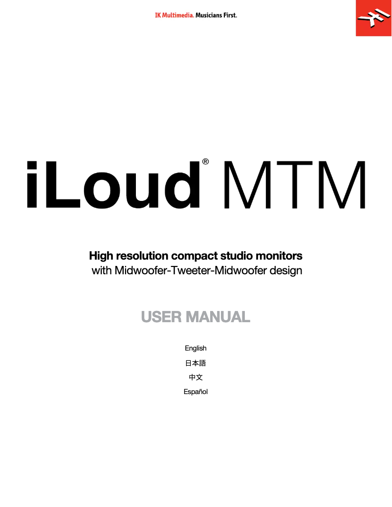 Page n°1 - Manuel utilisateur IK Multimedia iLoud MTM