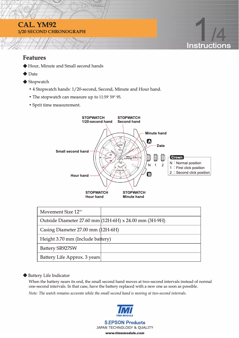 Page 1 de la notice Manuel utilisateur Daniel Steiger Atlantic Sport