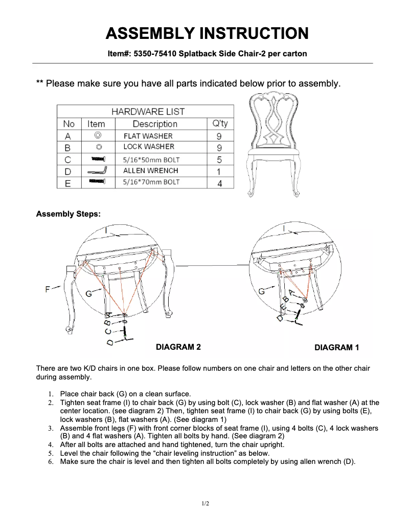 Page n°1 - Manuel utilisateur Hooker 5350-75410
