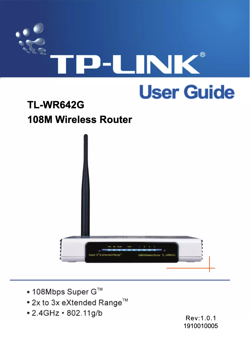 Página 1 del manual Manual de usuario TP-Link TL-WR642G