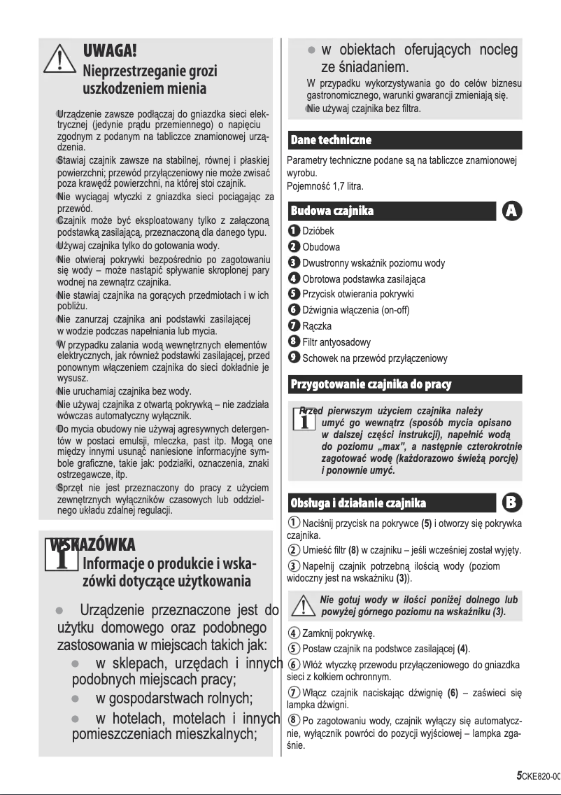 Page n°1 - Manuel utilisateur Zelmer ZCK0274S