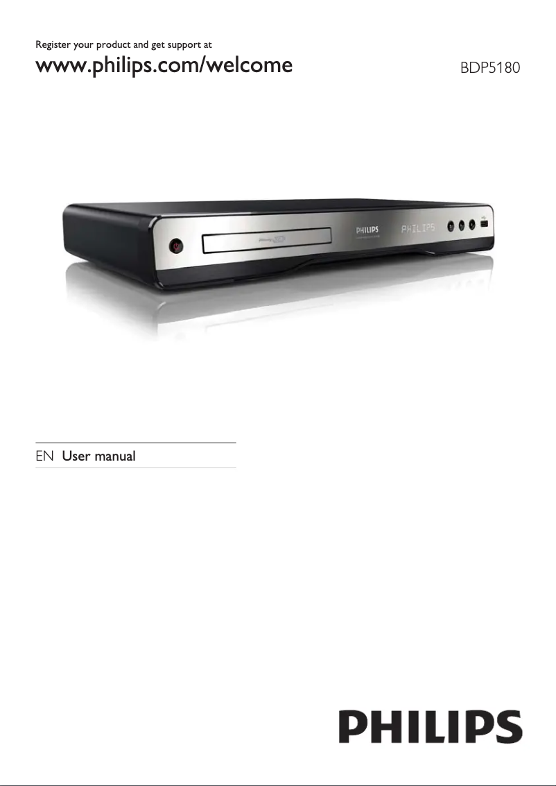 Image de la première page du manuel de l'appareil BDP5180