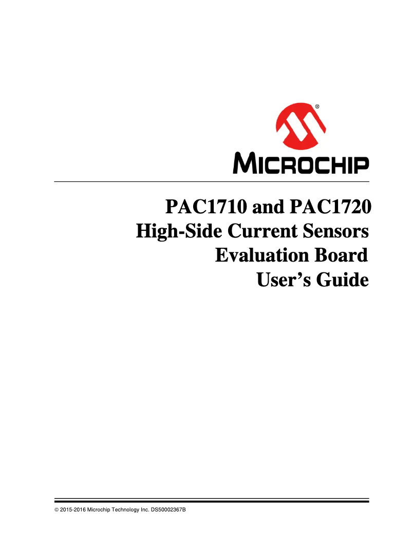 Page 1 de la notice Manuel utilisateur Microchip PAC1710