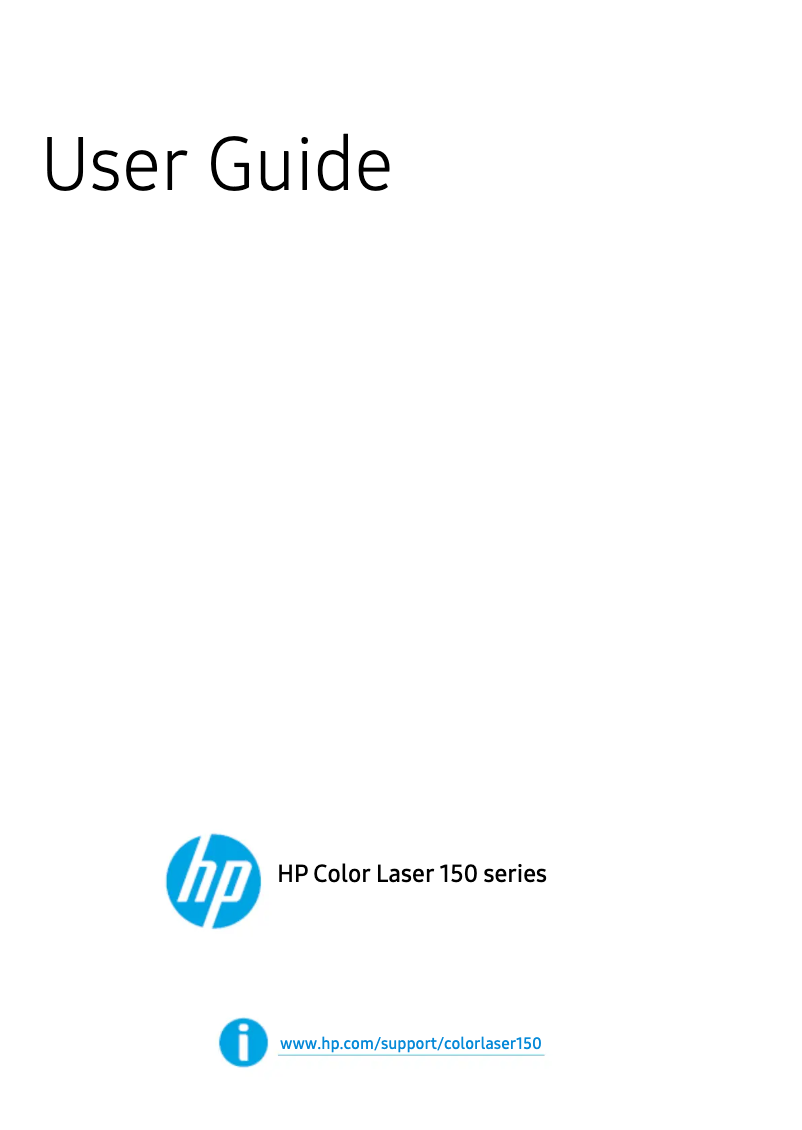 Page 1 de la notice Manuel utilisateur HP Color Laser 150a