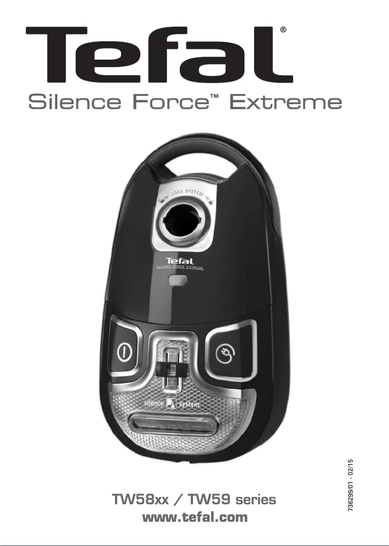Page 1 de la notice Manuel utilisateur Tefal Silence Force Extreme TW5833
