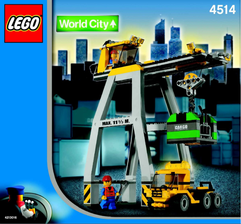 Page 1 de la notice Manuel utilisateur Lego Cargo Crane