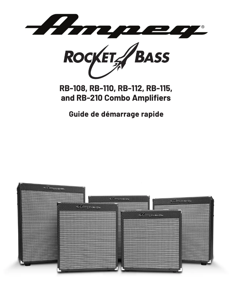Page 1 de la notice Guide de démarrage rapide Ampeg Rocket Bass RB-115
