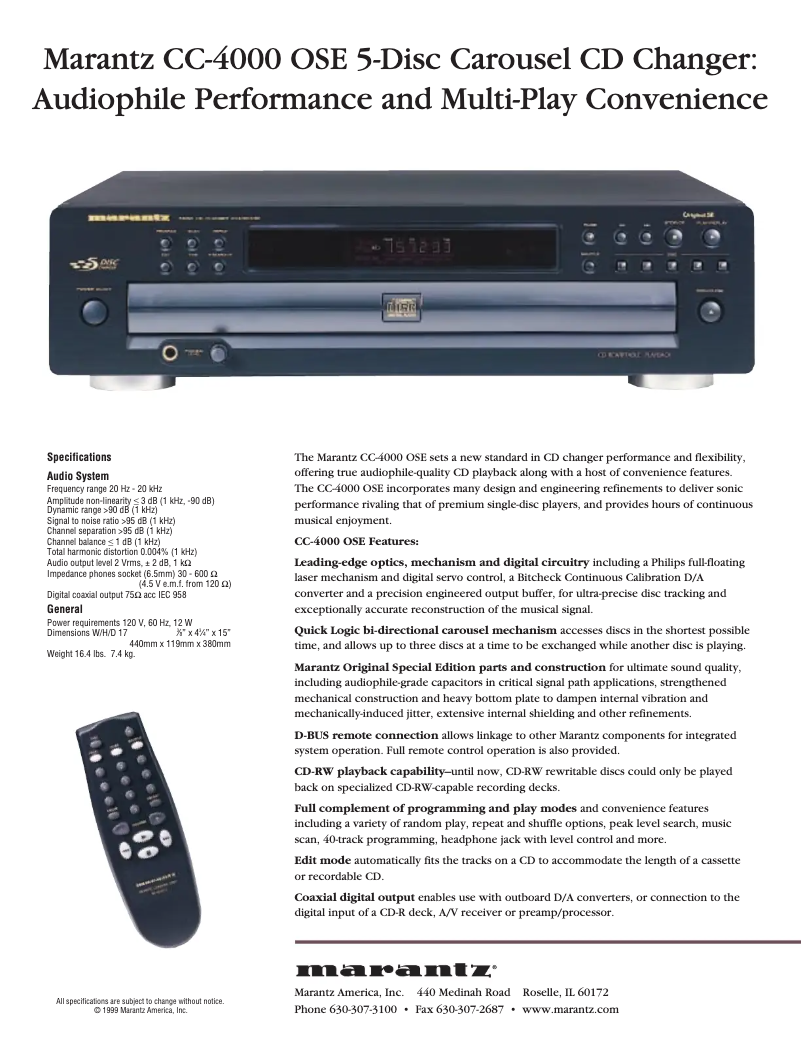 Image de la première page du manuel de l'appareil CC4000 OSE