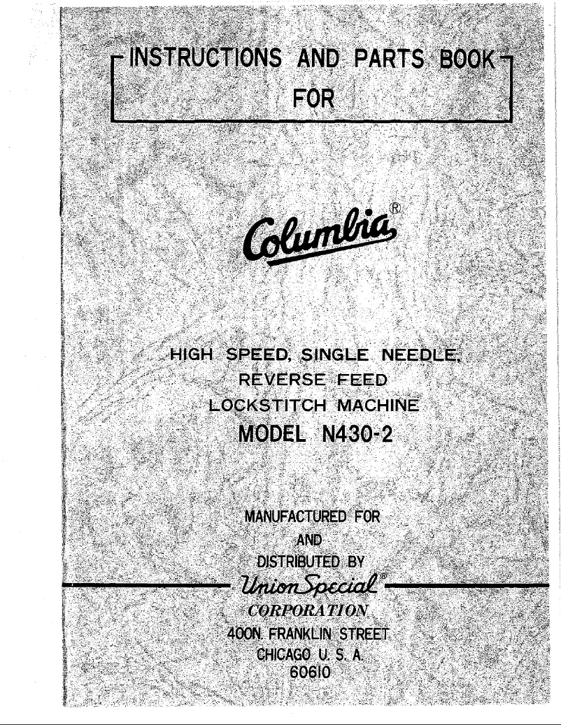 Image de la première page du manuel de l'appareil Columbia N430-2