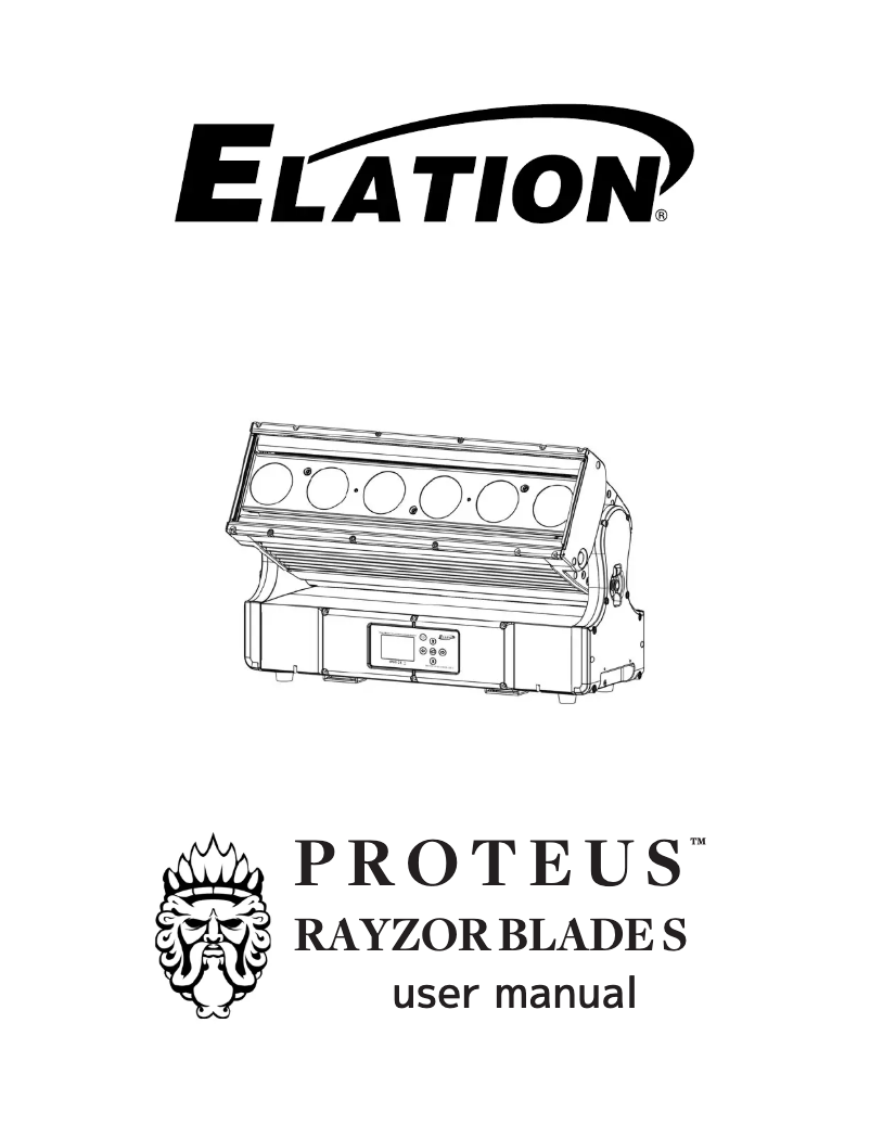 Page n°1 - Manuel utilisateur Elation Proteus Rayzor Blade S