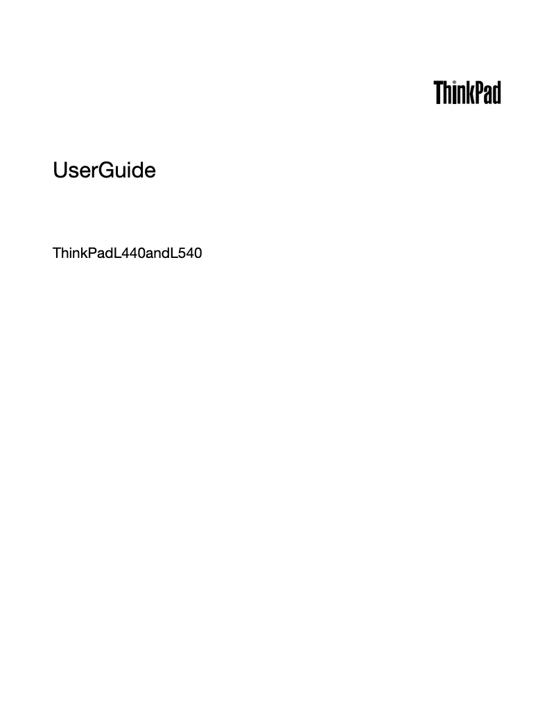 Image de la première page du manuel de l'appareil ThinkPad L560