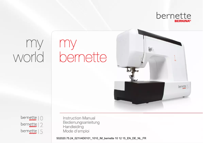 Page n°1 - Manuel utilisateur Bernina Bernette 12